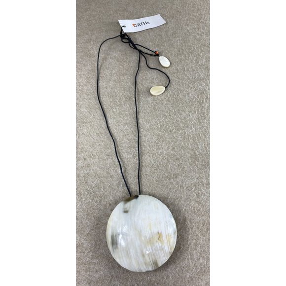 MooMoo Designs Pendant Horn Flat Ball Necklace CATHs Minimalistic Designer Rare - Picture 7 of 8